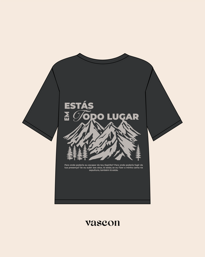 Camiseta Boxy cinza estonado - Salmos 139