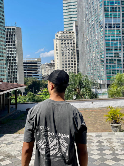 Camiseta Boxy cinza estonado - Salmos 139